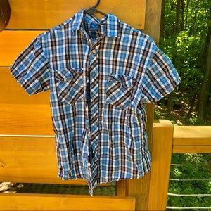 Burnside short sleeve plaid shirt